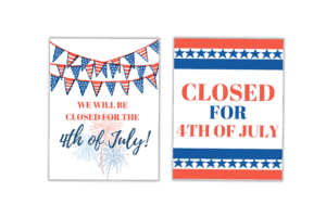 Closed for 4th of July Signs {Free Printables} - Add A Little Adventure