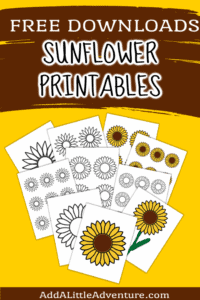 Sunflower Printables {Free Downloads} - Add A Little Adventure