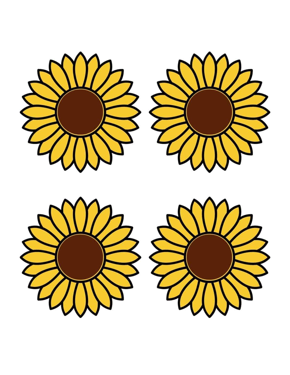 Sunflower Printables {Free Downloads} - Add A Little Adventure