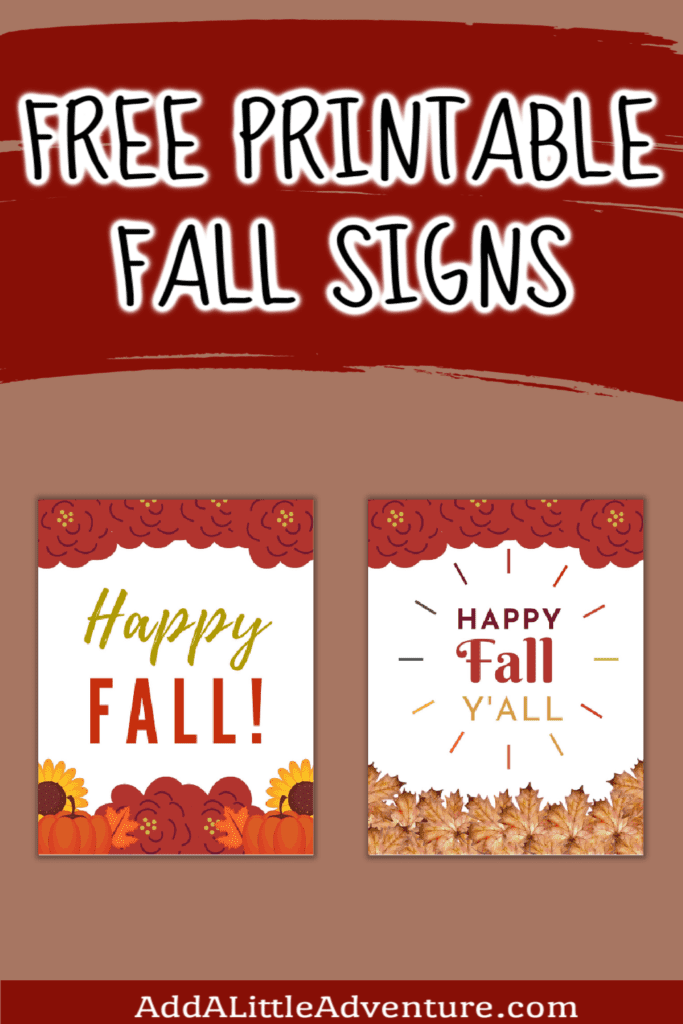 Free Printable Fall Signs
