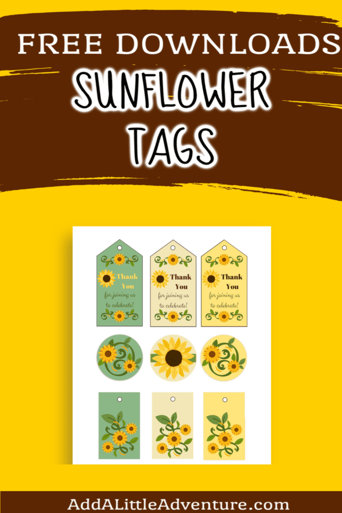 Free Downloads - Sunflower Tags