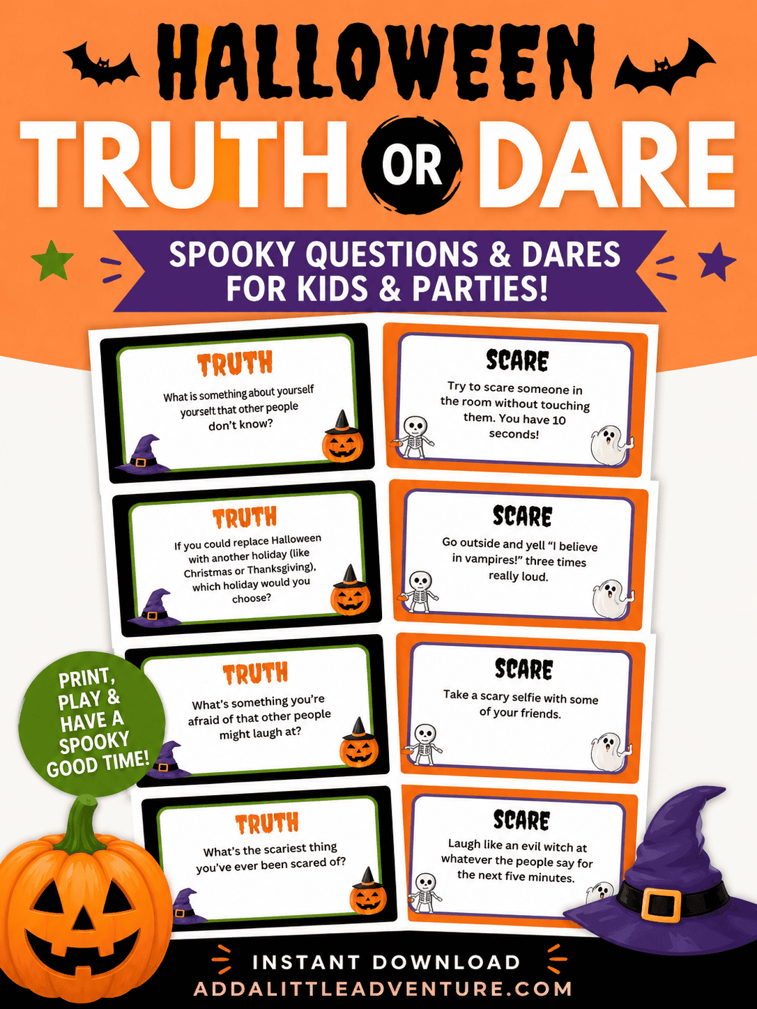 Halloween Truth or Scare Game