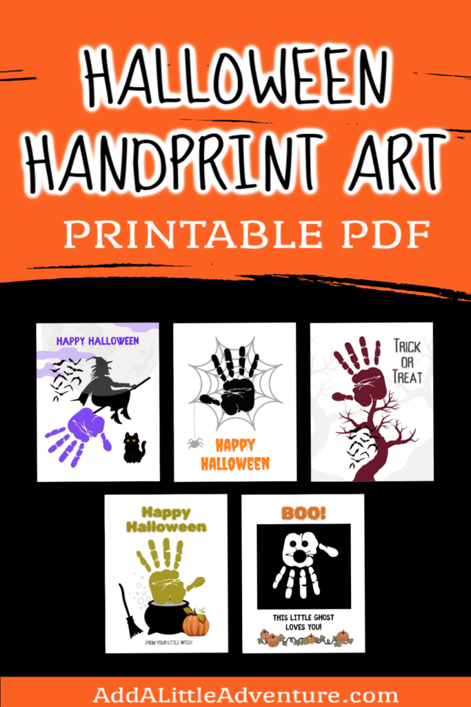 Halloween Handprint Art - Downloadable PDF