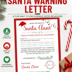 Free Printable Santa Warning Letter