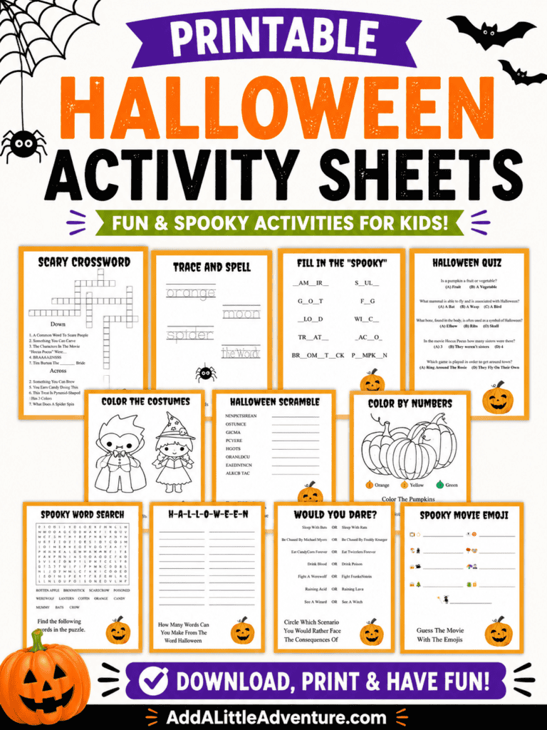 Printable Halloween Activity Sheets