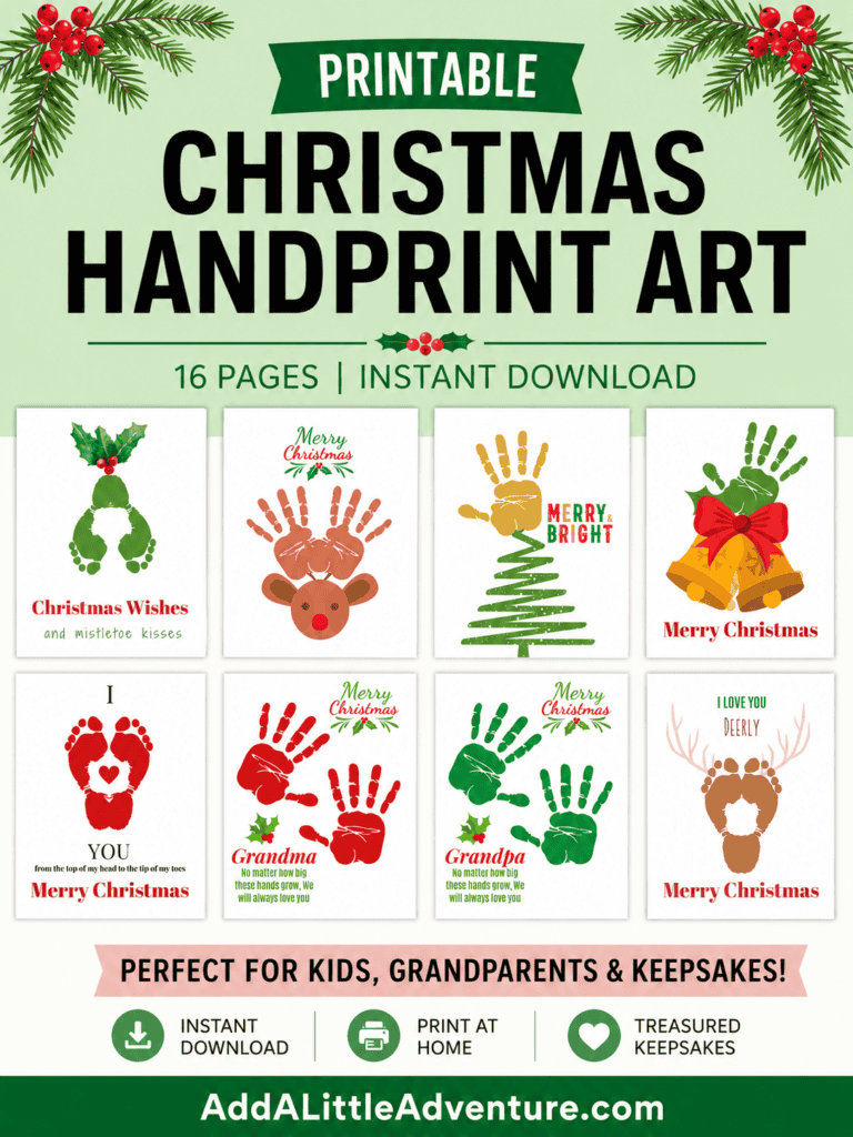 Printable Christmas Handprint Art