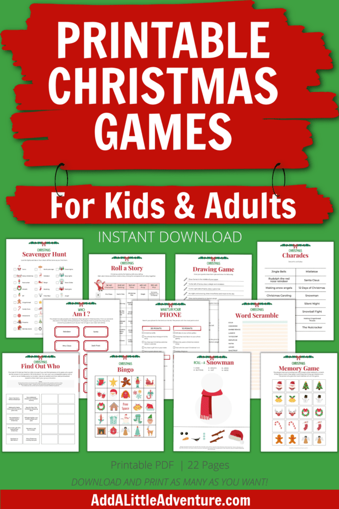 Printable Christmas Games for Kids & Adults