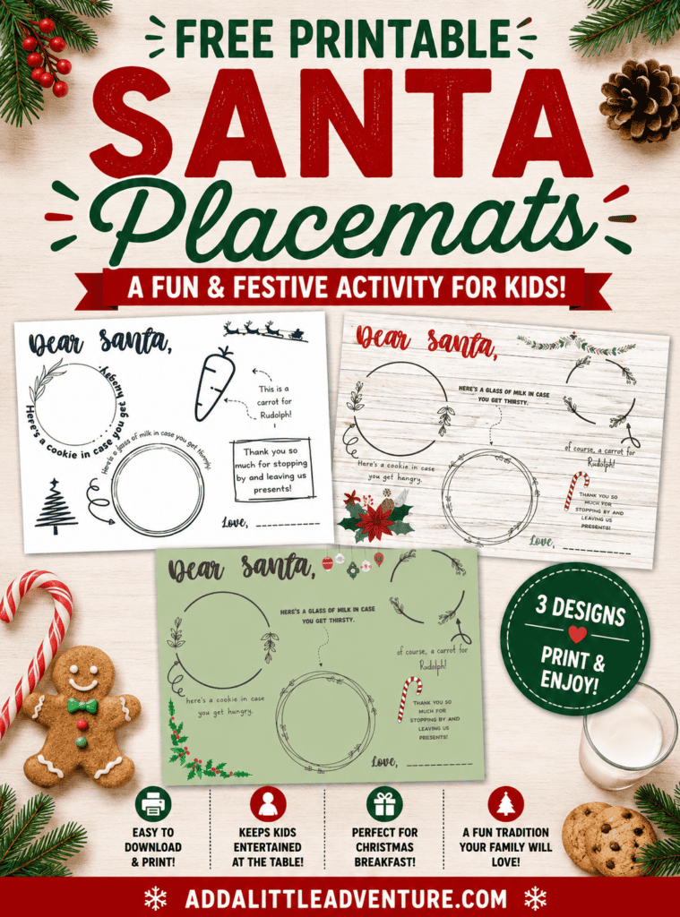 Free Printable Santa Placemats
