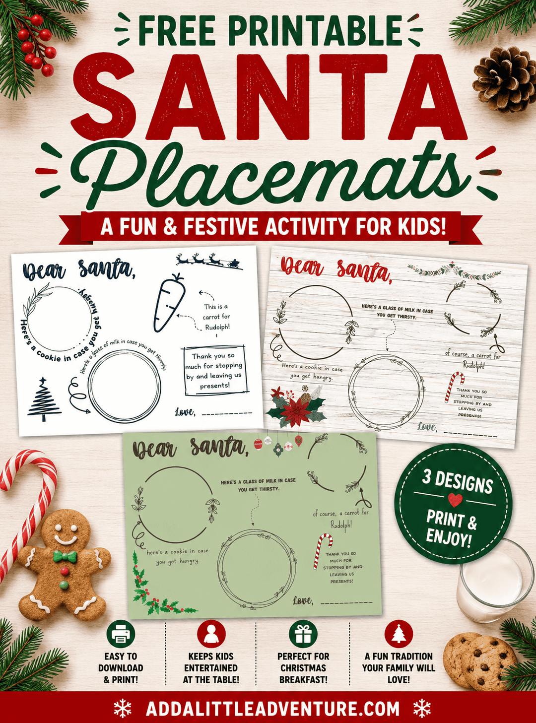Free Printable Santa Placemats