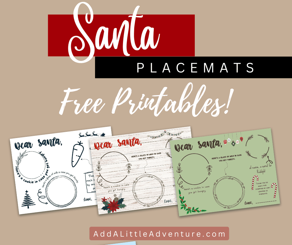 Santa Placemats - Free Printables