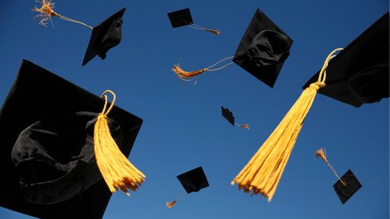 Free Graduation Printables - Graduation caps in air