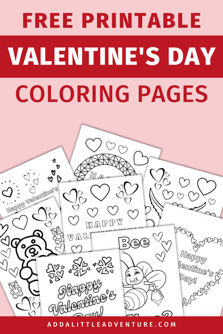 Valentines Coloring Pages - Free Printables - Add A Little Adventure