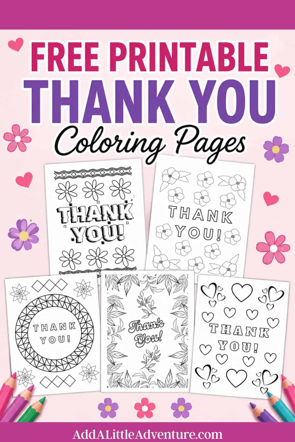 Free Printable Thank You Coloring Pages