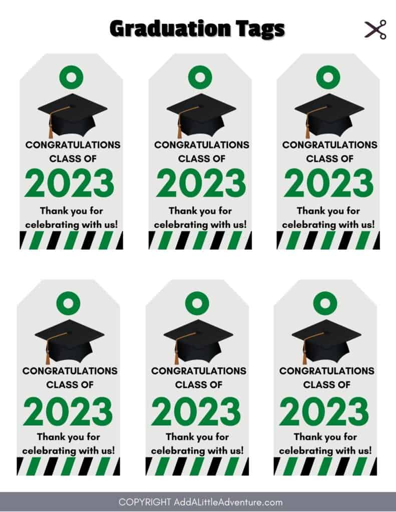 Green Graduation Tags - 2023
