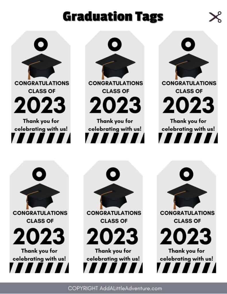Black graduation tags - 2023