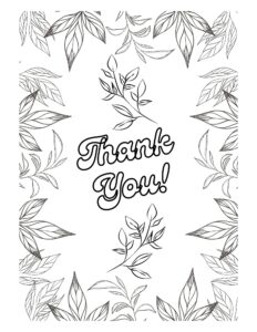 Thank You Coloring Pages (Free Printables)
