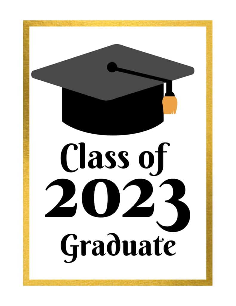 Free printable Class of 2023 Sign