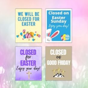 Free Printable Closed for Easter Signs