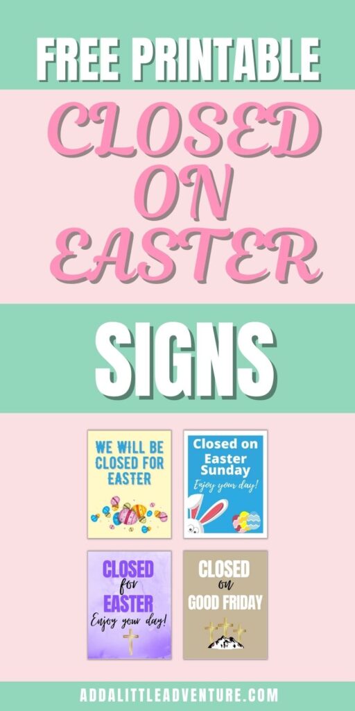 Free Printable Closed on Easter Signs
