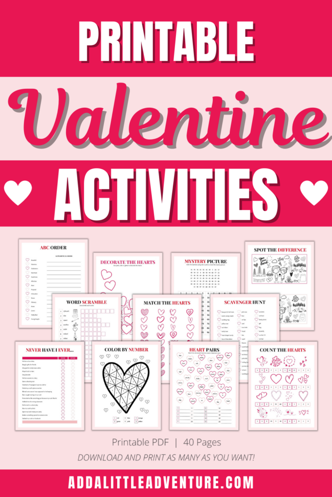 Printable Valentine Activities