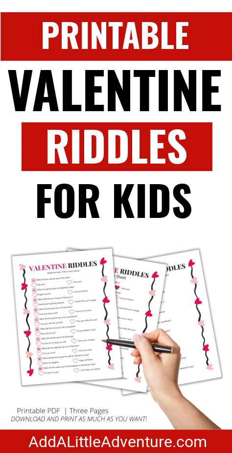 Printable Valentine Riddles for Kids