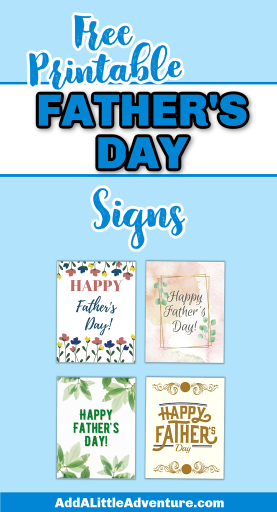 Free Printable Father's Day Signs