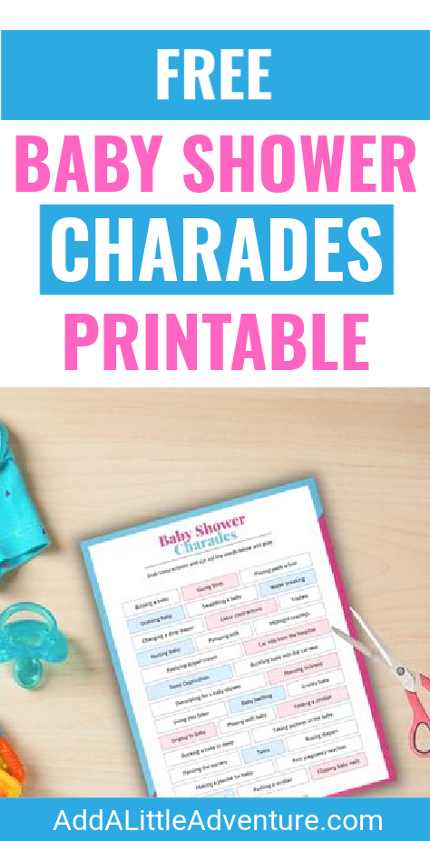 Free Baby Shower Charades Printable
