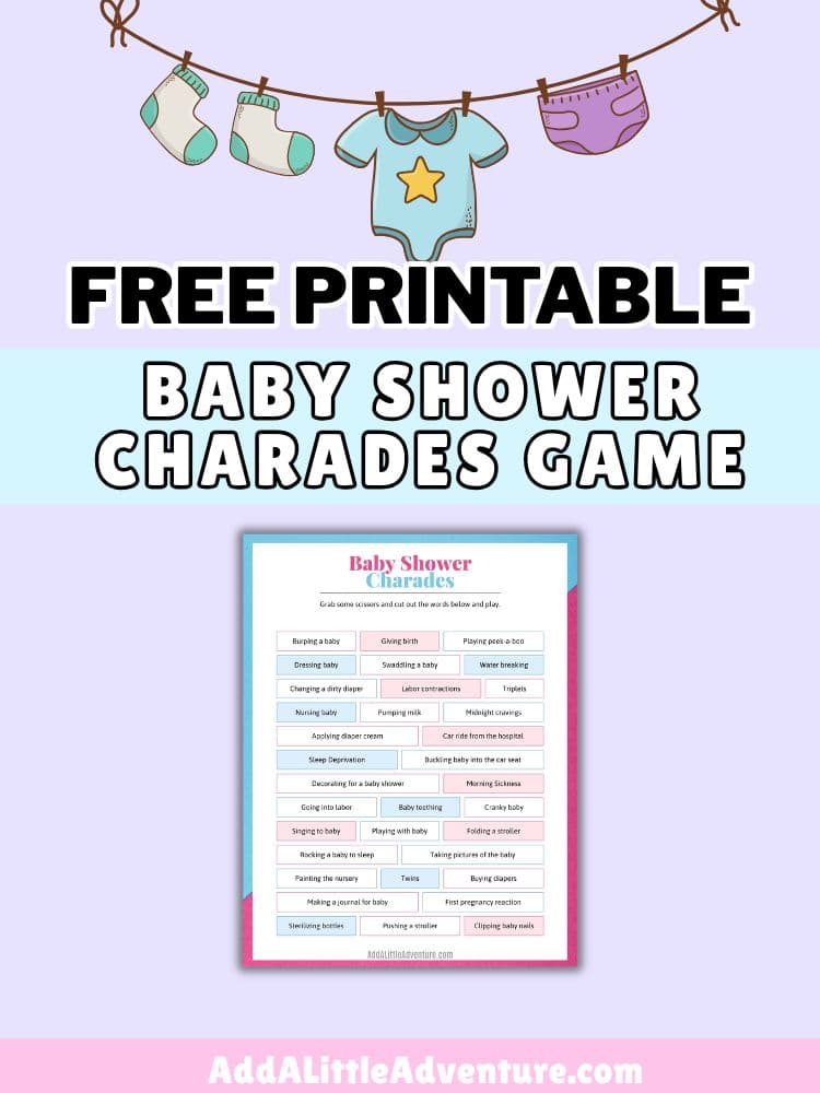 Free Printable Baby Shower Charades Game