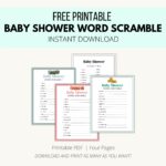 Baby Shower Word Scramble (Free Printable)