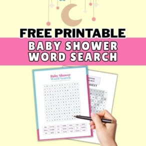 Free Printable Baby Shower Word Search