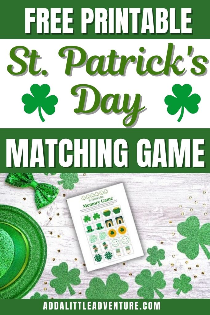 Free Printable St. Patrick's Day Matching Game