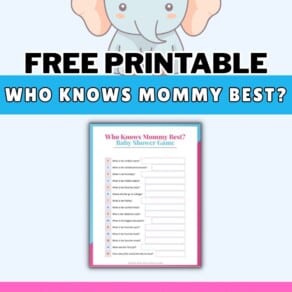 Free Printable Who Knows Mommy Best Baby Shower Game