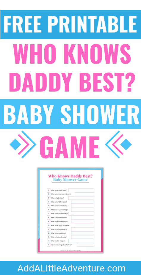 Free Printable Who Knows Daddy Best Baby Shower Game