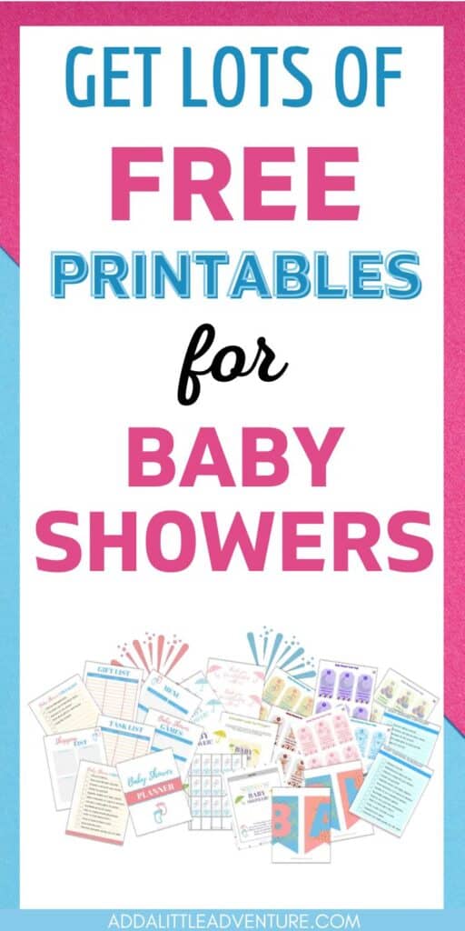Get lots of free printables for baby showers