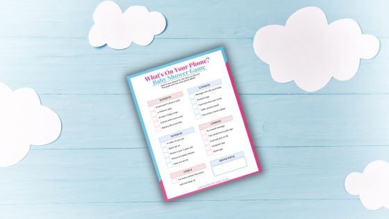 What's in Your Phone? Baby Shower Game - Free Printable