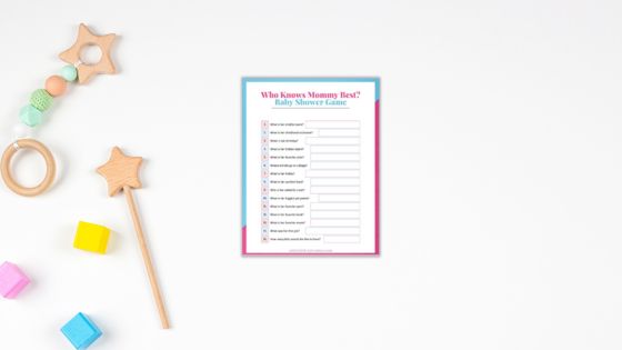 Who Knows Mommy Best Baby Shower Game - Free Printable