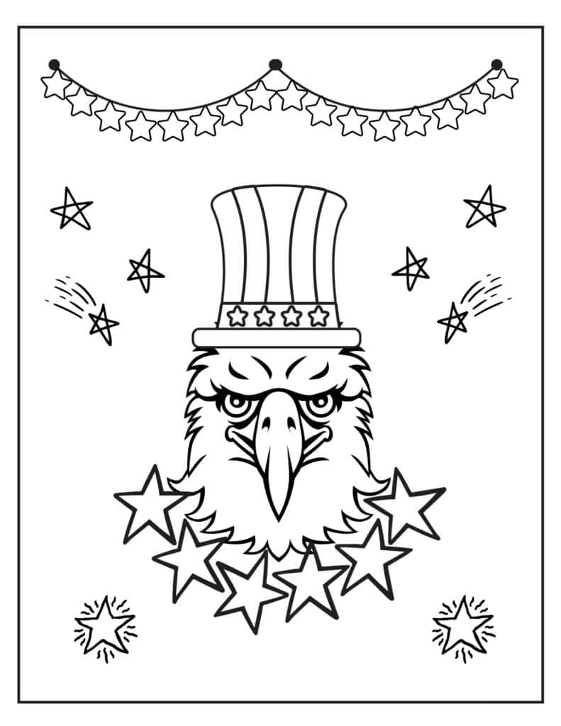 4th of July coloring page