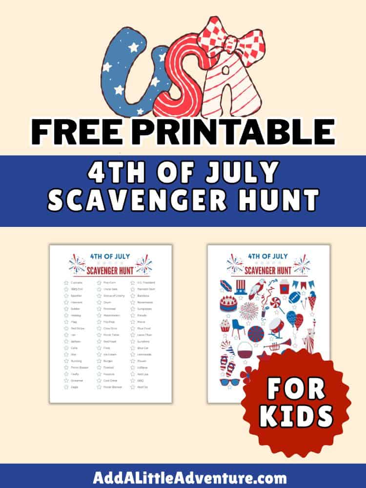 Free Printable 4th of July Scavenger Hunt for Kids