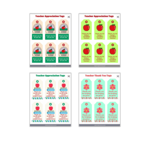 Teacher Appreciation Tags (Free Printables)