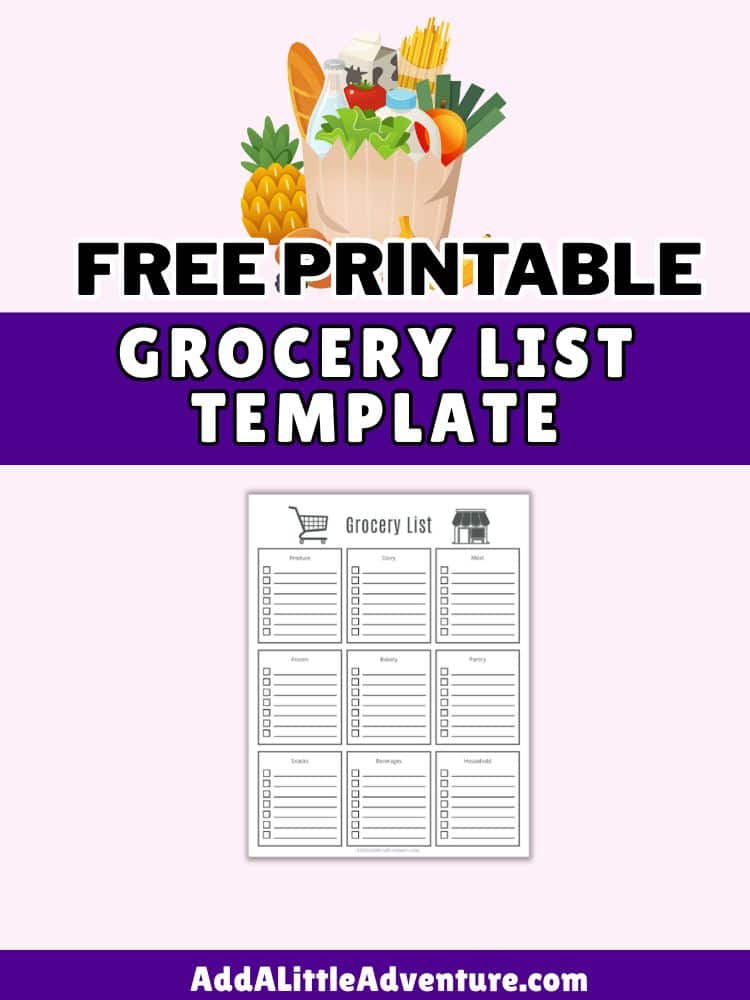 Free Printable Grocery List Template