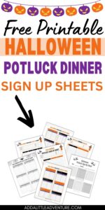 Halloween Potluck Sign-Up Sheets (Free Printables)