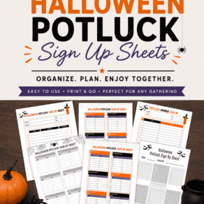 Free Printable Halloween Potluck Sign Up Sheets