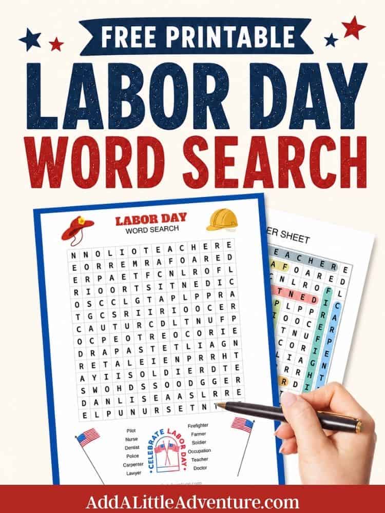 Free Printable Labor Day Word Search