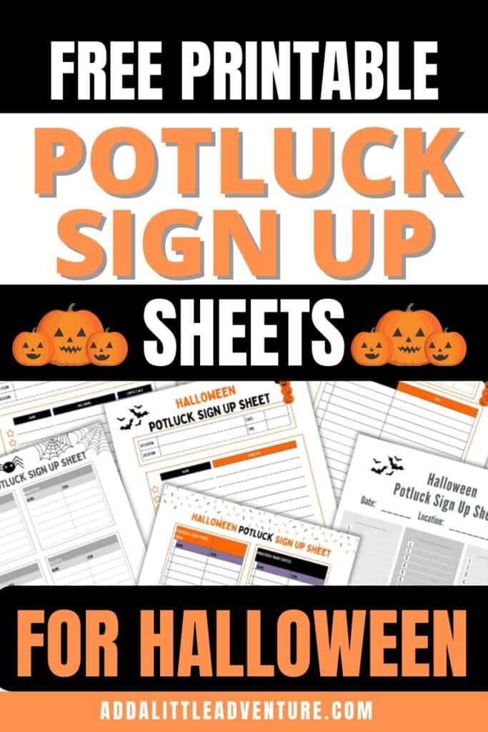 Free Printable Potluck Sign Up Sheets