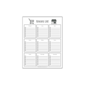 Grocery List Template - Free Printable - Add A Little Adventure