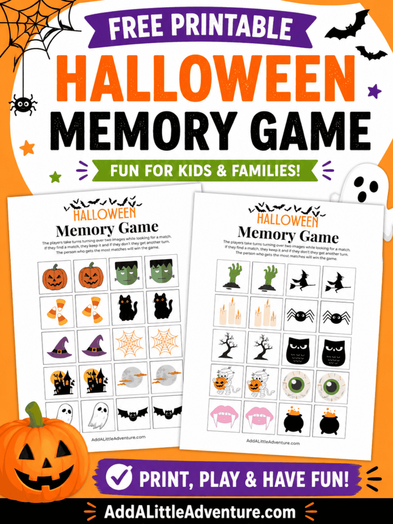 Free Printable Halloween Memory Game