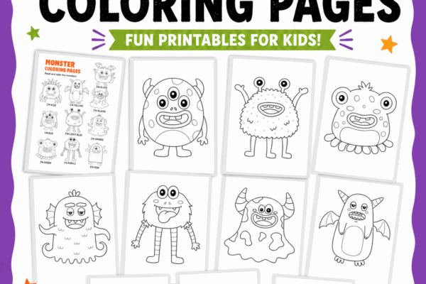 Free Monster Coloring Pages for Kids