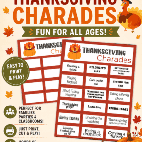 Free Printable Thanksgiving Charades Game