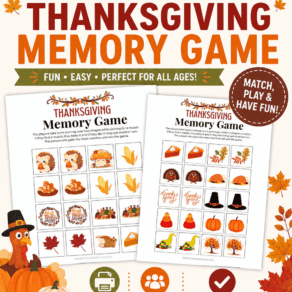 Free Printable Thanksgiving Memory Game