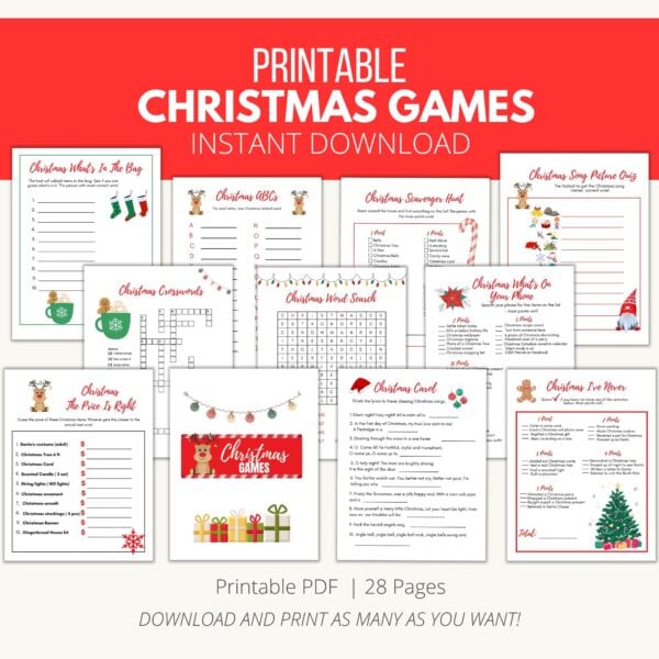 Printable Christmas Games PDF Bundle - Add A Little Adventure